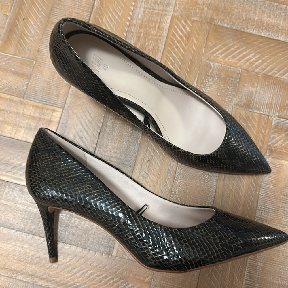 H&M Snakeskin Animal Print Pointed Toe Stiletto Heels